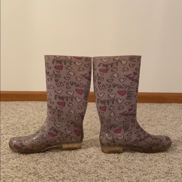 Authentic Coach Poppy mid-calf rain boots size 8 - Picture 3 of 5